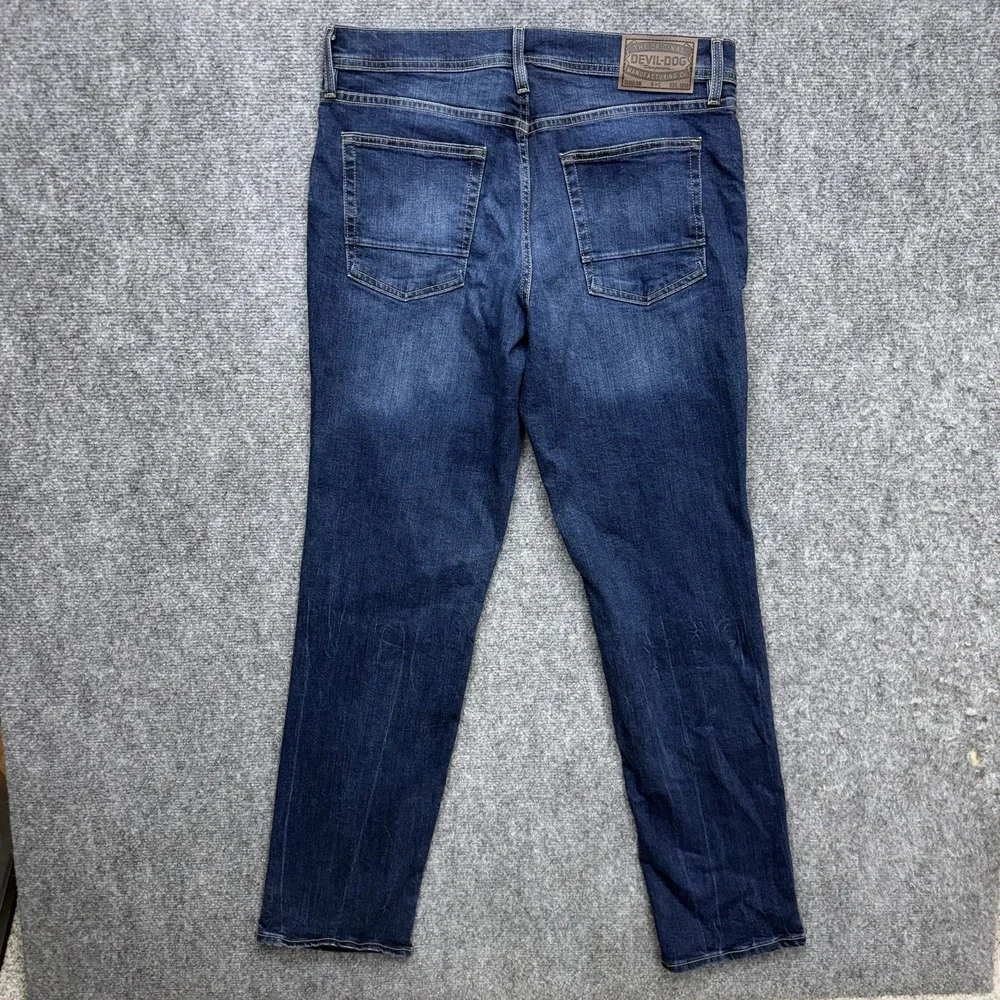 Devil Dog Dungarees Slim Straight Jeans Men's size 32 32x32 w/light spot